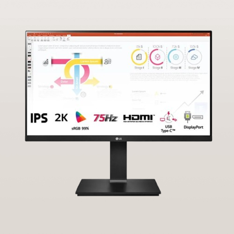 Màn Hình LG 23.8" 24QP750-B.ATV IPS 2K 75Hz HDR USB-C Màn Hình LG 23.8" 24QP750-B.ATV IPS 2K 75Hz HDR USB-C